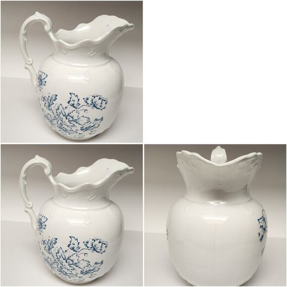 Warranted England Antique 1940s 5pc Pitcher/ Basin Wash Set Super Rare Find - Picture 6 of 16